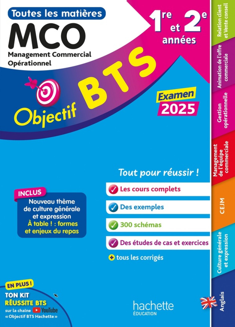 OBJECTIF BTS MCO (1RE ET 2E ANNEES) - TOUTES LES MATIERES, EXAMEN 2025 - BONNEFOUS/GERONIMI - HACHETTE