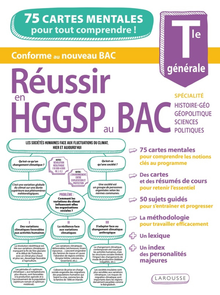 REUSSIR L-HGGSP AU BAC EN CARTES MENTALES - GUEZENGAR ARTHUR - LAROUSSE