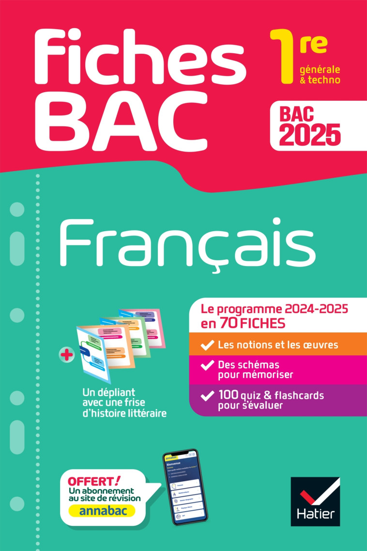 Fiches bac - Français 1re générale & techno Bac 2025 - Bernard Hélène, Maréchal Denise, Saulnier Sophie, Spies Swann, Touet Bérangère, Warot Laure - HATIER