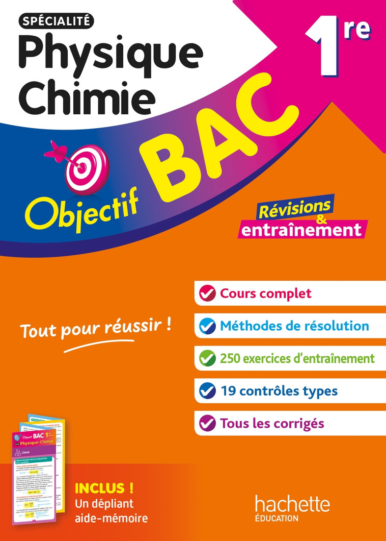 Objectif BAC 1re spécialité Physique Chimie BAC 2025 - Anne Laure Ramon, Nathalie Barde, Michel Barde, Antoine La Piana, Fabrice Ferranti, Laurent Garrabos - HACHETTE EDUC