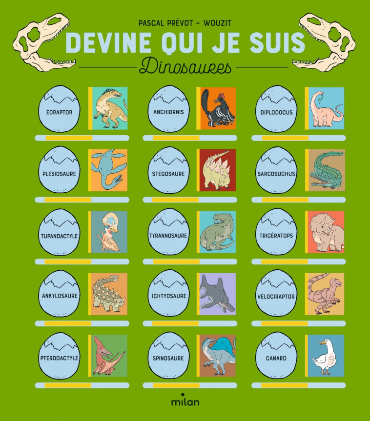 Devine qui je suis - Les dinosaures - Pascal Prévot, Wouzit Wouzit,  Wouzit - MILAN