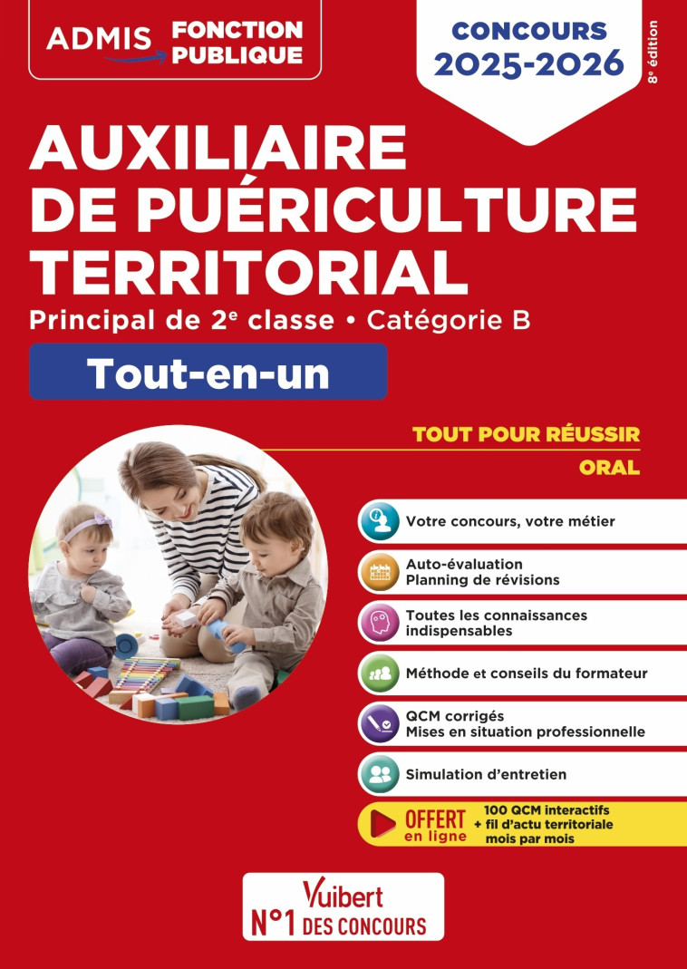 Concours Auxiliaire de puériculture territorial - Catégorie B - Tout-en-un - Pierre-Brice Lebrun, Marie-Christine Lefort - VUIBERT