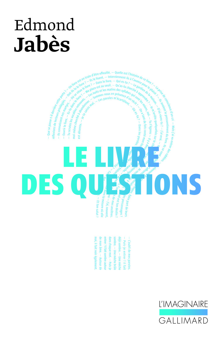 Le Livre des Questions - Edmond Jabès - GALLIMARD