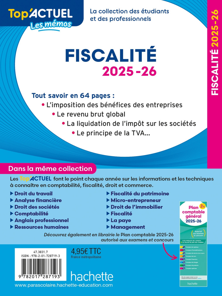 Top'Actuel Fiscalité 2025-2026 - Daniel Freiss - HACHETTE EDUC