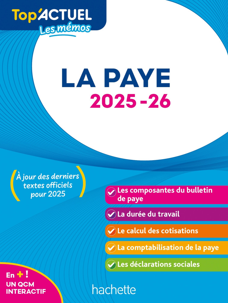 Top'Actuel La paye  2025-2026 - Sabine Lestrade - HACHETTE EDUC