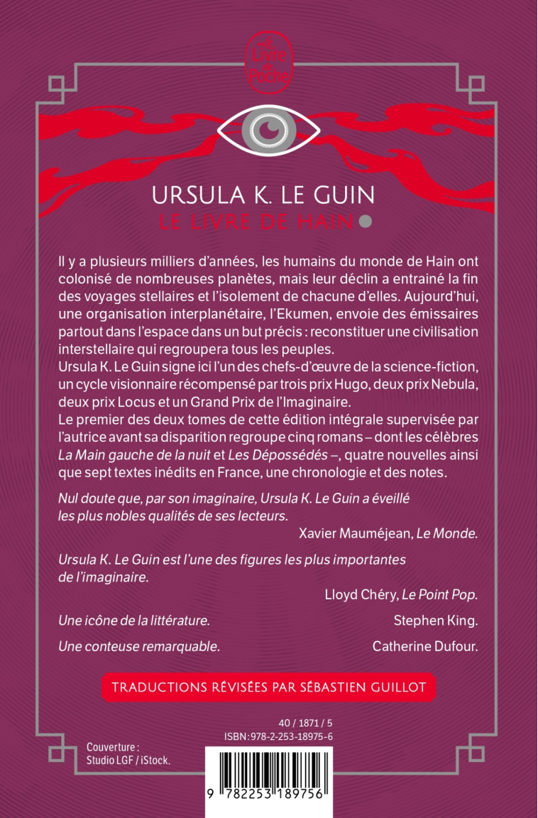 Le Livre de Hain, Intégrale, Tome 1 - Ursula Le Guin - LGF