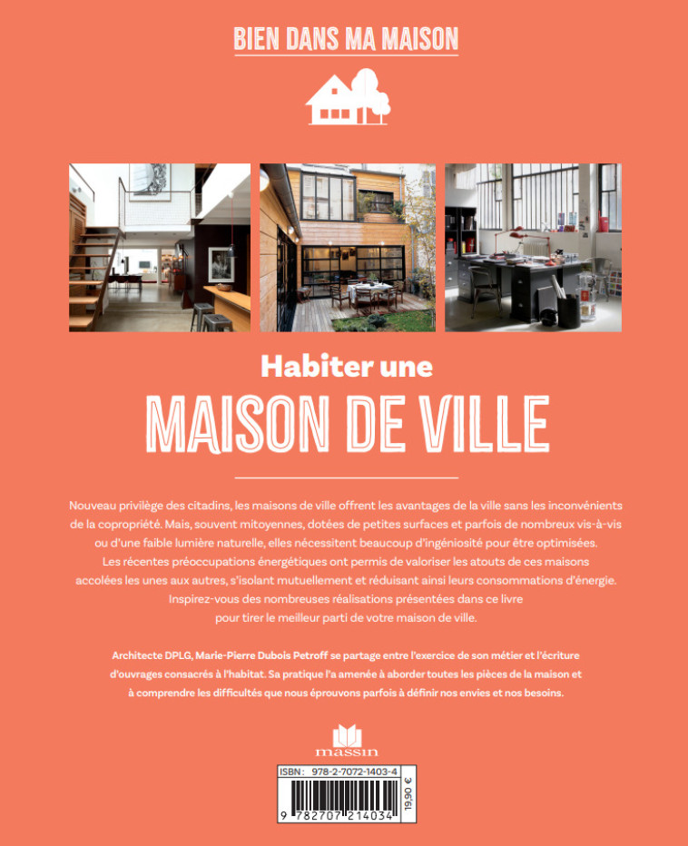 Habiter une maison de ville - Marie Pierre Dubois Petroff - CHARLES MASSIN